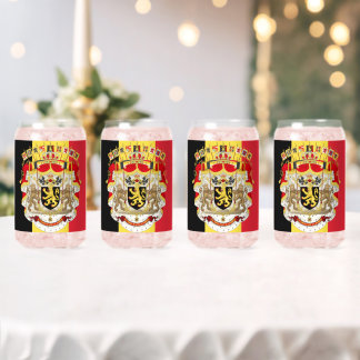 ベルギー国旗とCOA ガラス缶