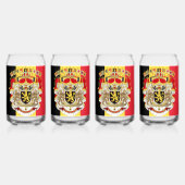 ベルギー国旗とCOA ガラス缶 (正面)