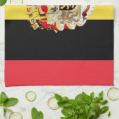 ベルギー国旗とCOA キッチンタオル (折り畳み)