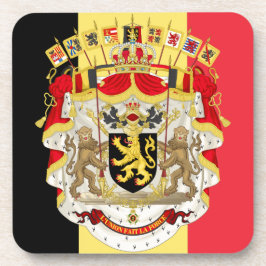 ベルギー国旗とCOA コースター