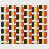 ベルギー国旗のアウトライン ラッピングペーパー (フラット)