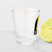 ベルギー国旗のエンブレム動揺してヴィンテージ ショットグラス (左)