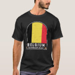 ベルギー国旗のエンブレム動揺してヴィンテージ Tシャツ<br><div class="desc">腕の動揺して旗とコートを特徴とするベルギーのエンブレム。</div>