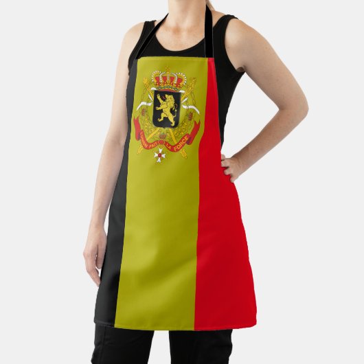 ベルギー国旗のコートを着たアームエプロン エプロン (インサイチュ)