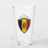ベルギー国旗のコートを着た武器 タンブラーグラス (裏面)