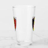 ベルギー国旗のコートを着た武器 タンブラーグラス (左)