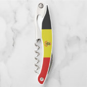 ベルギー国旗のコート・オブ・アームズ ソムリエナイフ (正面)