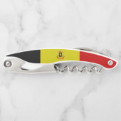 ベルギー国旗のコート・オブ・アームズ ソムリエナイフ (正面)