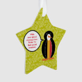 ベルギー国旗の休日ペンギン語 オーナメント (正面)