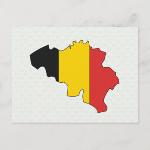 ベルギー国旗の地図の最大サイズ ポストカード