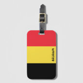 ベルギー国旗の愛国心 ラゲッジタグ (正面縦)