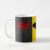 ベルギー国旗の愛国的贈り物 コーヒーマグカップ (左)