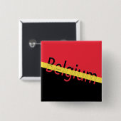 ベルギー国旗の色の四角いボタンピン 缶バッジ (正面&裏面)