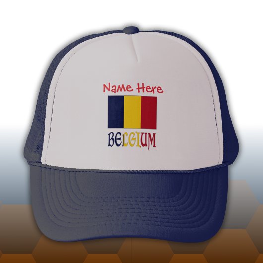 ベルギー国旗の赤いトラックパーソナライズされたカー帽 キャップ