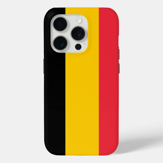 ベルギー国旗のApple iPhone 15 Pro Case-Mate iPhoneケース (裏面)
