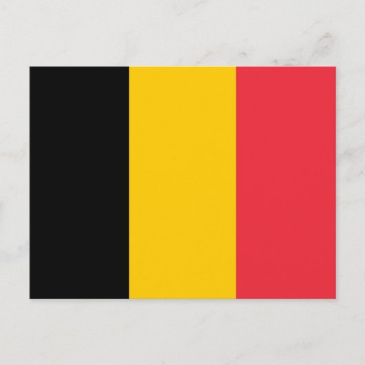 ベルギー国旗を掲げたはがき ポストカード (正面)