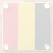 ベルギー国旗を掲げたガラスのコースター ガラスコースター (裏面)