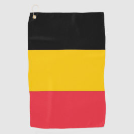 ベルギー国旗を掲げたゴルフタオル ゴルフタオル