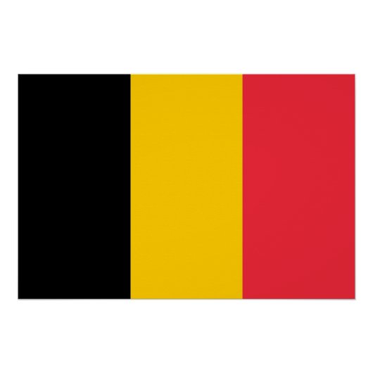 ベルギー国旗を掲げた愛国的ポスター ポスター (正面)