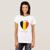 ベルギー国旗スウィートハートTシャツ Tシャツ (正面フル)