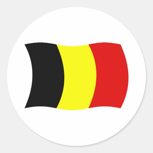 ベルギー国旗ステッカー ラウンドシール (正面)