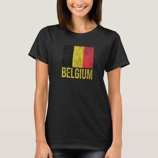 ベルギー国旗ブリュッセル Tシャツ (正面)