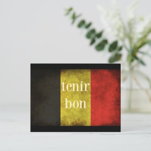 ベルギー国旗2016の献上品 ポストカード (スタンド正面)