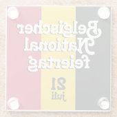 ベルギー国旗 ガラスコースター (裏面)