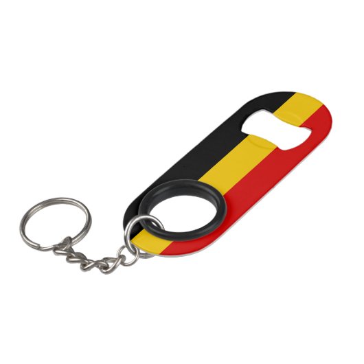 ベルギー国旗 キーホルダー栓抜き (正面アングル)