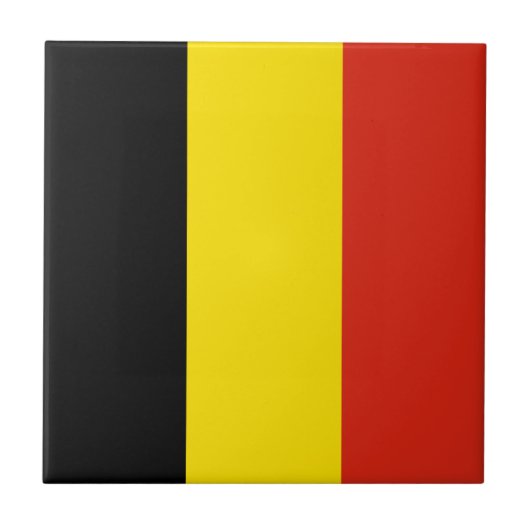 ベルギー国旗 セラミックタイル (正面)
