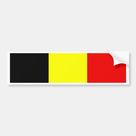ベルギー国旗 バンパーステッカー (正面)