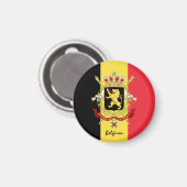 ベルギー国旗&ベルギー旅行、休日/スポーツMag マグネット (正面/裏面)