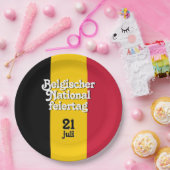 ベルギー国旗 ペーパープレート (パーティー)