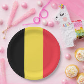 ベルギー国旗 ペーパープレート (パーティー)