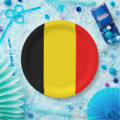 ベルギー国旗 ペーパープレート (パーティー)