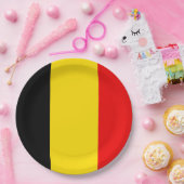 ベルギー国旗 ペーパープレート (パーティー)