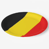 ベルギー国旗 ペーパープレート (アングル)