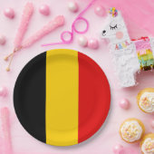 ベルギー国旗 ペーパープレート (パーティー)