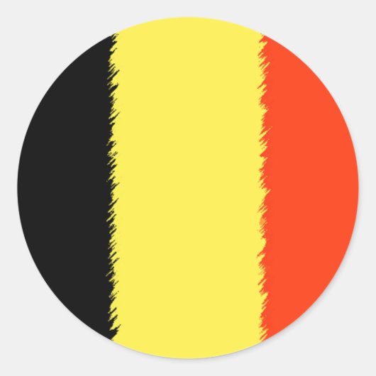 ベルギー国旗 ラウンドシール (正面)