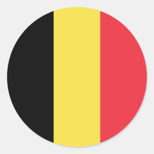 ベルギー国旗 ラウンドシール