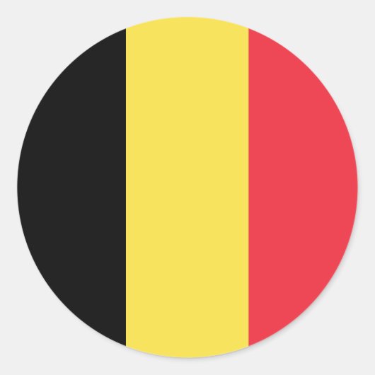 ベルギー国旗 ラウンドシール (正面)