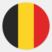 ベルギー国旗 ラウンドシール (正面)