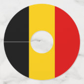 ベルギー国旗 ワイングラスタグ (正面)