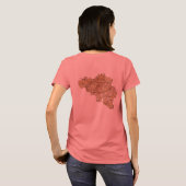 ベルギー国旗+地図Tシャツ Tシャツ (裏面フル)