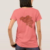 ベルギー国旗+地図Tシャツ Tシャツ (裏面)