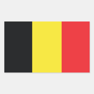 ベルギー国旗 長方形シール