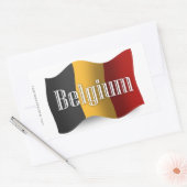 ベルギー国旗 長方形シール (封筒)