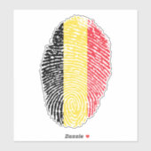 ベルギー指紋フラグ シール (シート)