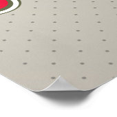 ベルギー王国の美しい地図 ポスター (角)