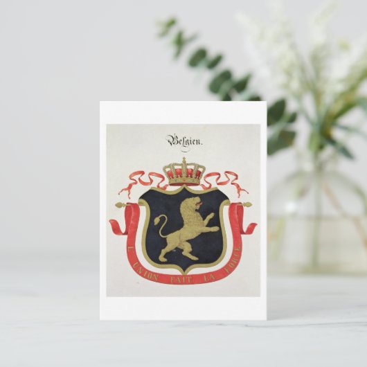 ベルギー王室の家族の武器 ポストカード (スタンド正面)